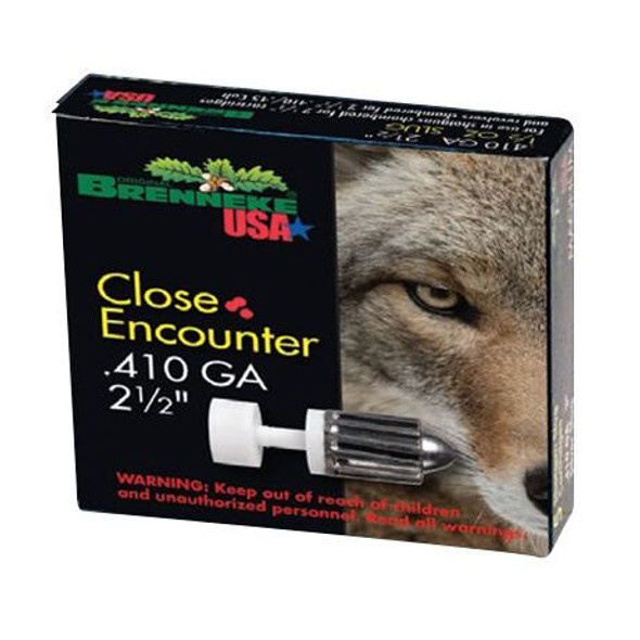 Brenneke Close Encounter 410 GA 2-1/2" 1/4 oz. Slug Ammo (5) Brenneke Close Encounter 410 GA 2-1/2" 1/4 oz. Slug Ammo (5)