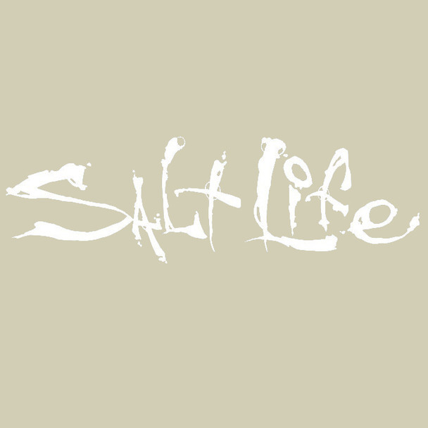 Salt Life Signature Medium Decal - White