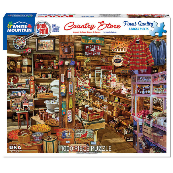 White Mountain Jigsaw Puzzle - Country Store (Seek & Find)