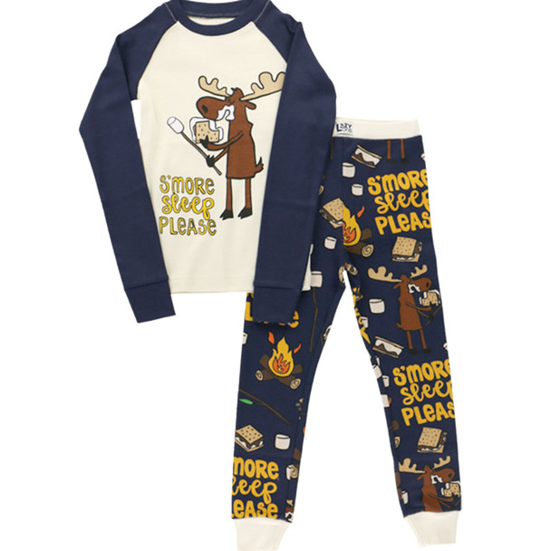 Lazy One Toddler S'more Sleep Please Pajama Set, 2-Piece
