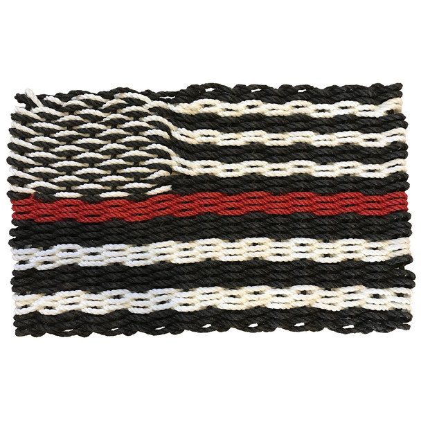 Custom Cordage Maine Rope Flag - Thin Red Line