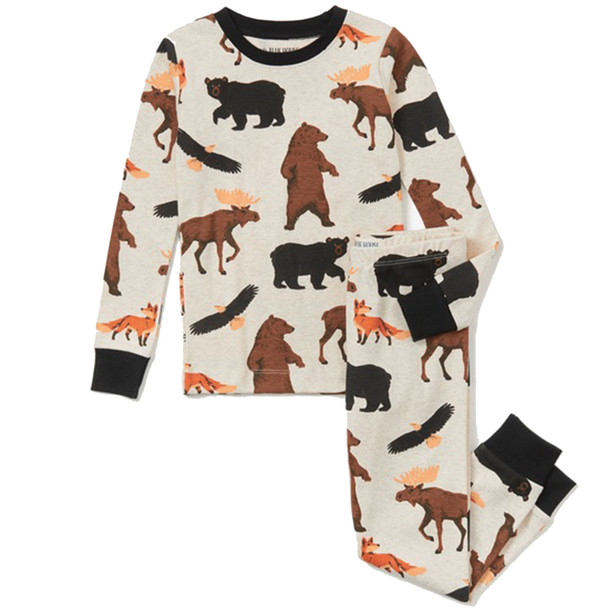 Hatley Toddler Boy's Little Blue House Wildlife Long-Sleeve Pajama Set, 2-Piece