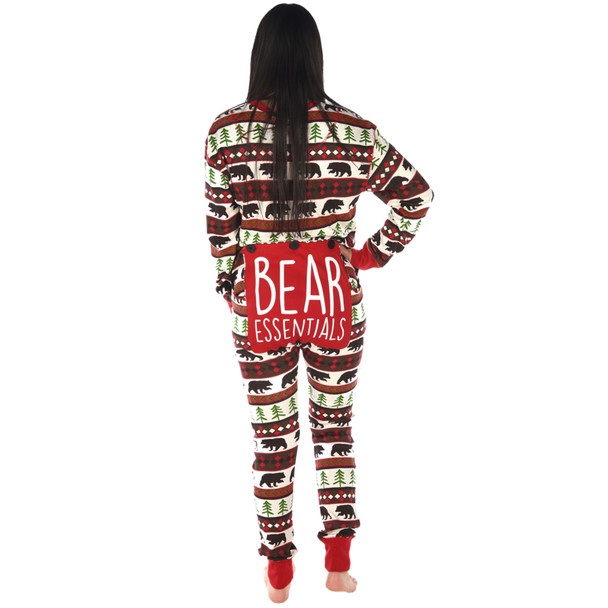 Lazy One Women's Bear Essentials Onesie Flap Jack