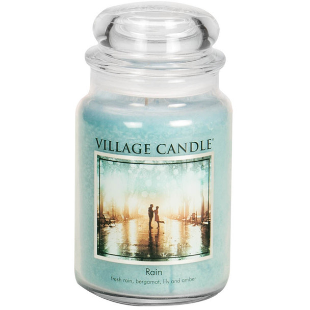 Village Candle Large Glass Jar Candle - Rain