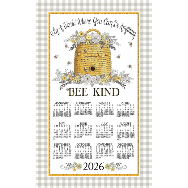Kay Dee Designs 2026 Bee Kind Calendar Towel