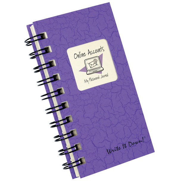 Journals Unlimited Online Accounts - My Password Mini Journal - Purple