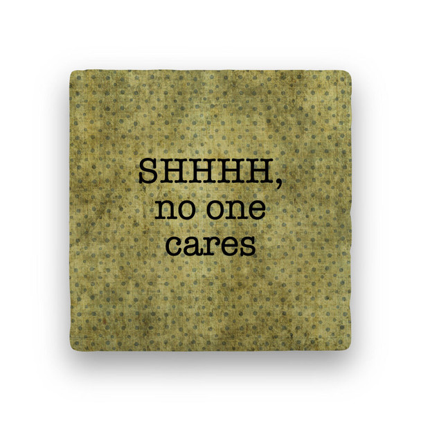 Paisley & Parsley Designs SHHH Marble Tile Coaster