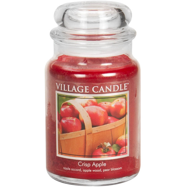 Village Candle Large Glass Jar Candle - Crisp Apple