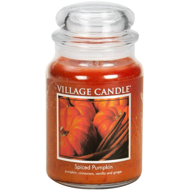 Village Candle Large Glass Jar Candle - Spiced Pumpkin