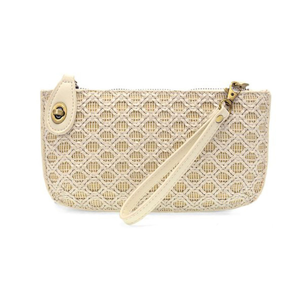 Joy Susan Lattice Woven Mini Crossbody Wristlet Clutch Bag