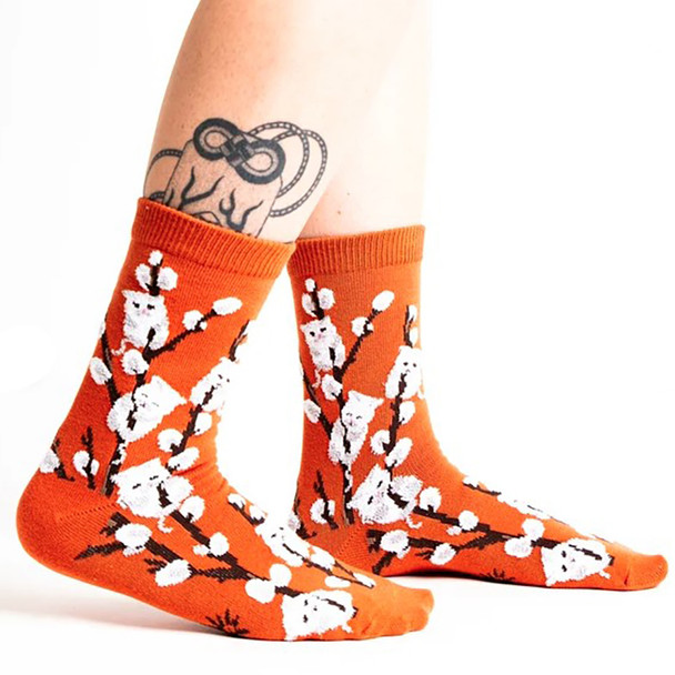Sock It To Me Women's Kitten Willow Crew Socks