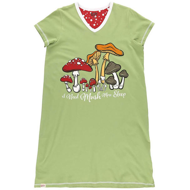 Lazy One Women's Mushroom V-Neck Nightshirt