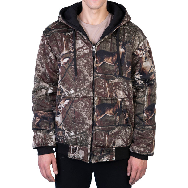 Maxxsel Apparel Men's Thermal Lined Heavy Duty Fleece Hoodie