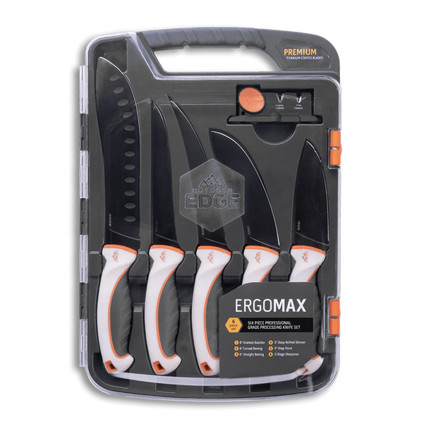 Outdoor Edge ErgoMax 6-Piece Professional Grade Processing Knife Set