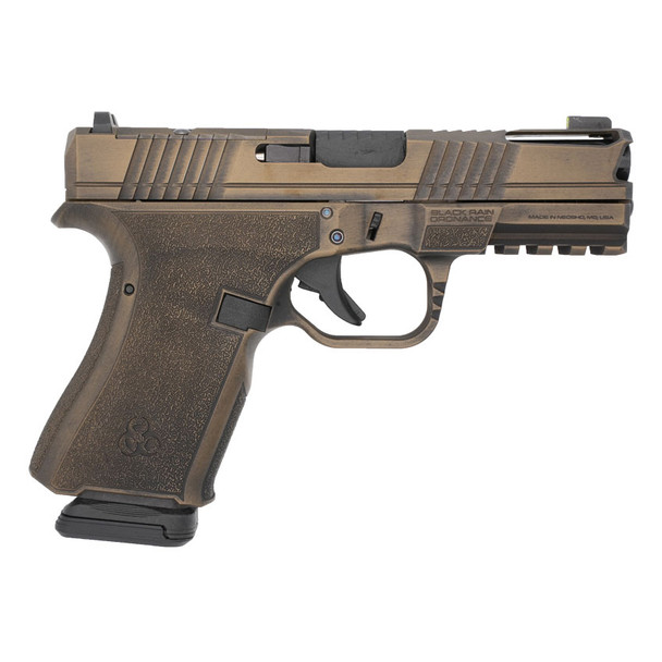 Black Rain Ordnance Frontline+ Burnt Bronze Battleworn 9mm 3.75" 15-Round Pistol