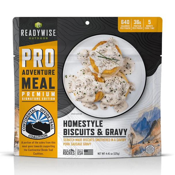 ReadyWise Pro Adventure Homestyle Biscuits & Gravy Meal - 2 Servings