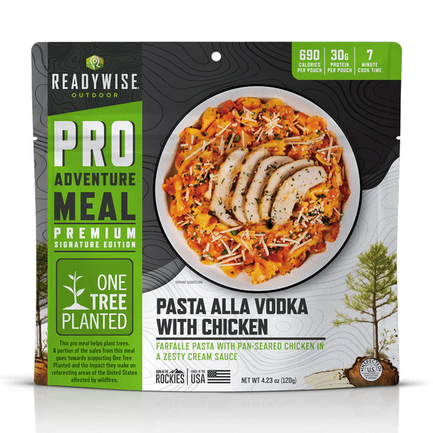ReadyWise Pro Adventure Pasta Alla Vodka w/ Chicken Meal - 2 Servings