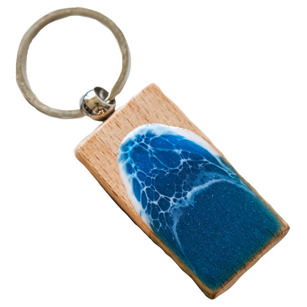 Vixen Hollow Arts Coastal Driftwood Resin Keychain Vixen Hollow Arts Coastal Driftwood Resin Keychain