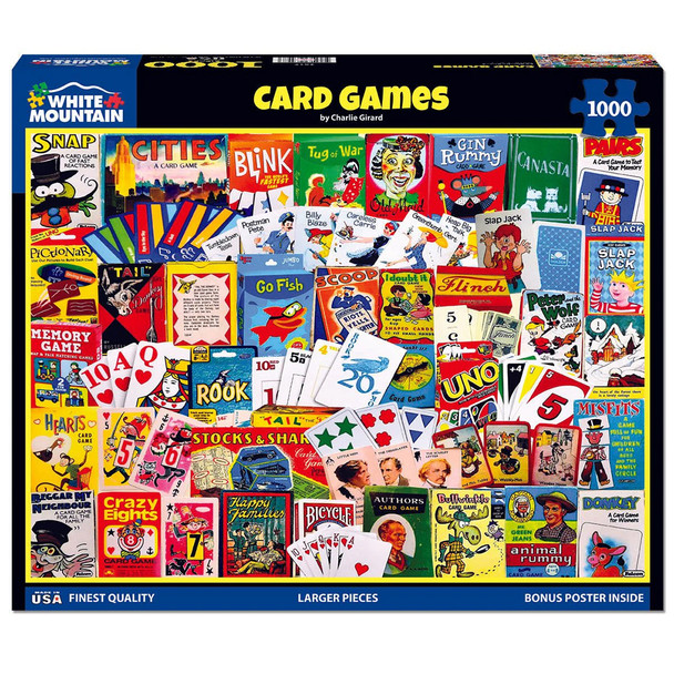 White Mountain Jigsaw Puzzle - Card Games