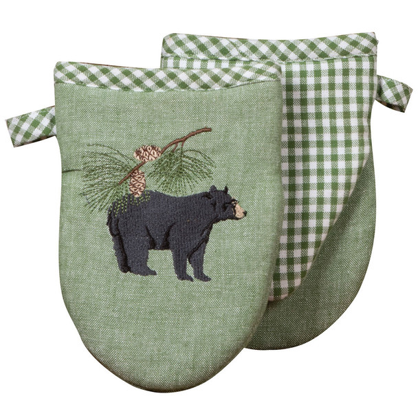 Kay Dee Designs Pinecone Trails Bear Embroidered Grabber Mitt