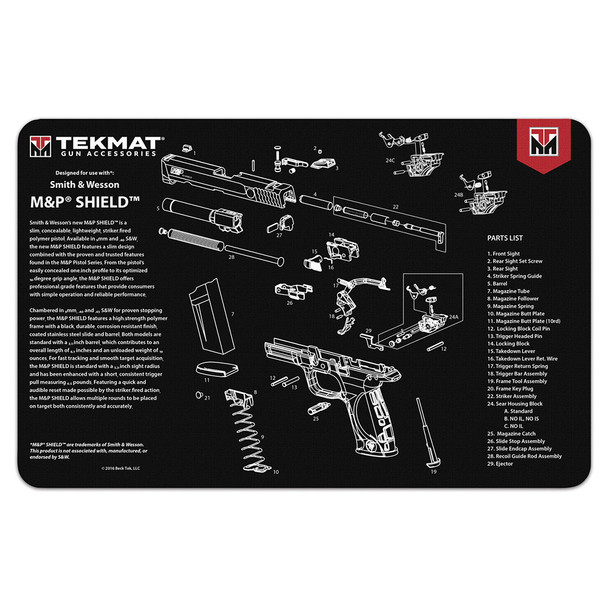 TekMat Smith & Wesson M&P Shield Handgun Cleaning Mat