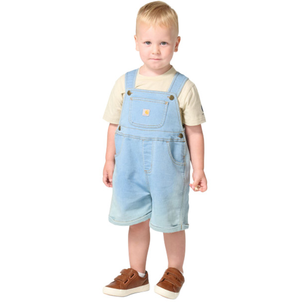 Carhartt Toddler Short-Sleeve Shirt & Denim Shortall Set, 2-Piece