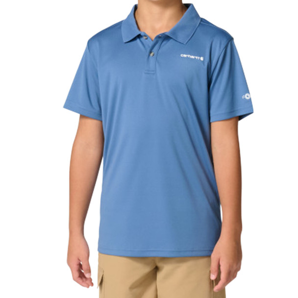 Carhartt Boy's Force Sun Defender Polo Short-Sleeve Shirt