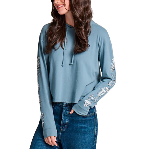 Women's Life is Good Mushroom Garden Crusher Boxy Hoodie