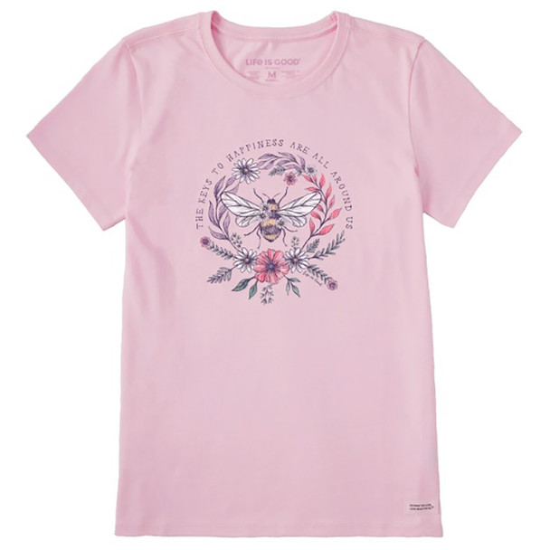 Life is Good Women's Bee Happiness All Around Short Sleeve Tee