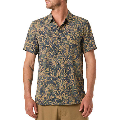 O'Neill Men's TRVLR Perforated Printed Standard Fit Shirt
