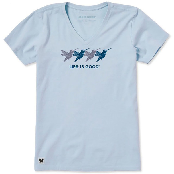 Life is Good Women's Rally Hummingbirds Short Sleeve Crusher-LITE Vee