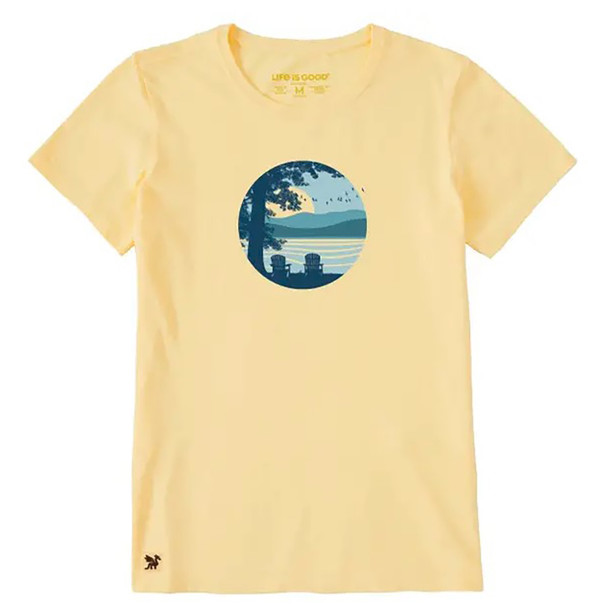 Life Is Good Women's Livin' on Lake Time Short Sleeve Crusher Tee