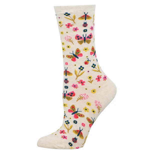 Socksmith Women's Butterfly Floral Crew Socks