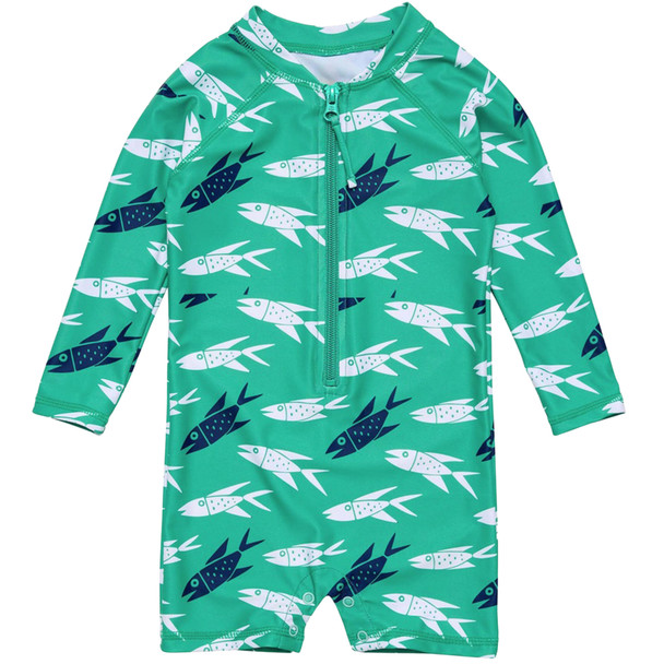 Snapper Rock Swimwear Infant Off The Hook Long-Sleeve Sunsuit