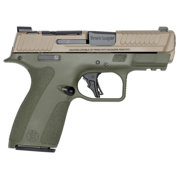 Smith & Wesson M&P Shield X Thumb Safety OD Green/FDE 9mm 3.6" 13/15-Round Pistol w/ 2 Magazines