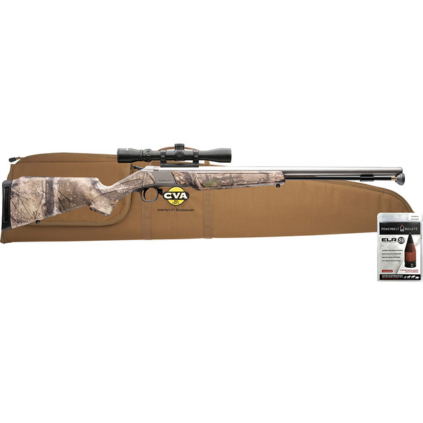 CVA Wolf 50 Cal. Stainless Steel Muzzleloader Combo w/ KonusShot 3-9x32mm Scope