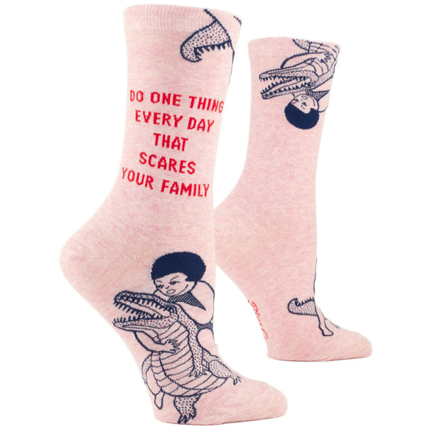 Blue Q Women's Do One Thing Every Day That Scares Your Family Crew Sock