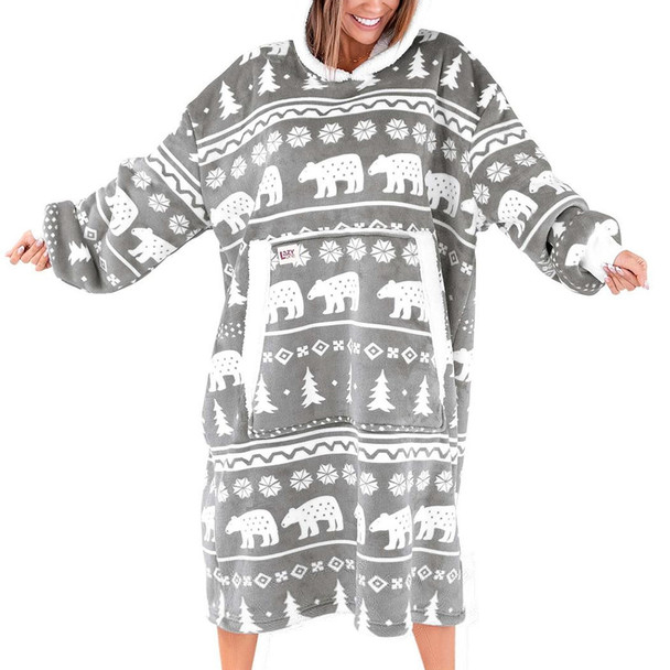Lazy One's Women's Nordic Bear Blanket Hoodie