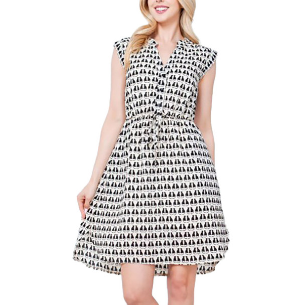 LA Soul Women's Cat Print Relaxed Dress