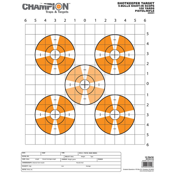 Champion ShotKeeper Paper Target - 12 Pk.