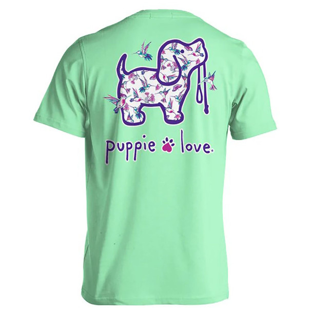 Puppie Love Women's Hummingbird Pup T-Shirt
