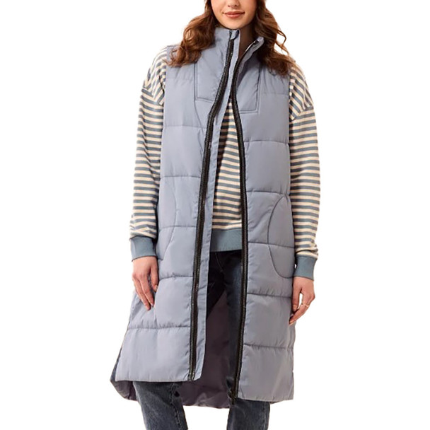 Tribal Sportswear Women's Long Zip-Front Quilted Vest
