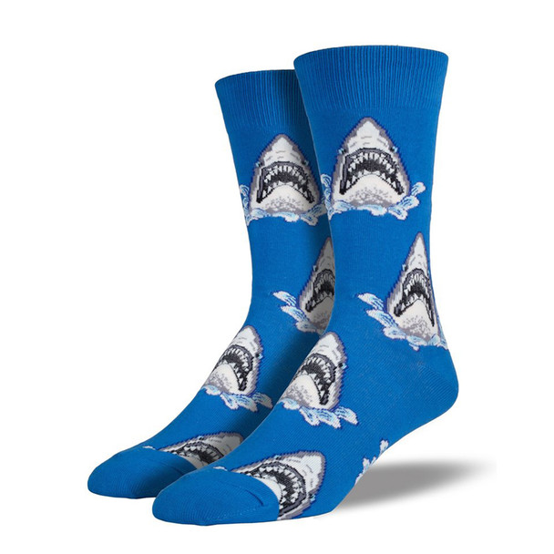Socksmith Design Men's Shark Attack Crew Sock