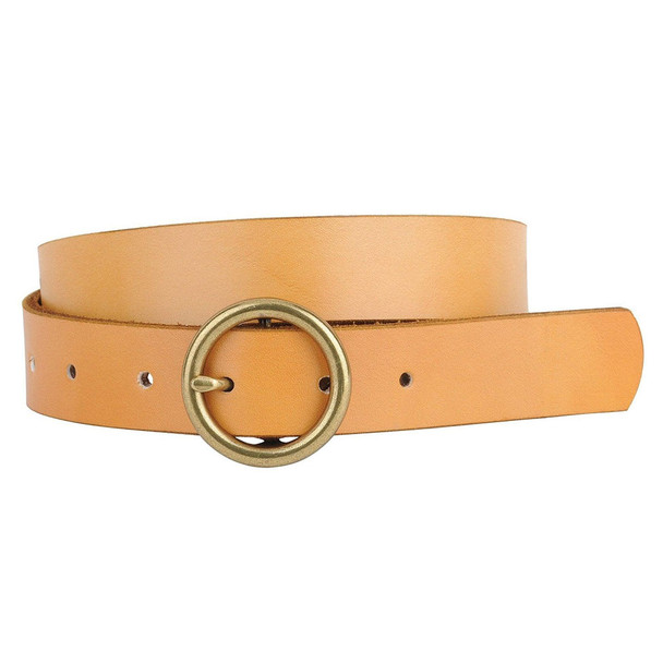 Most Wanted Women's Basic Brass Ring Leather Belt