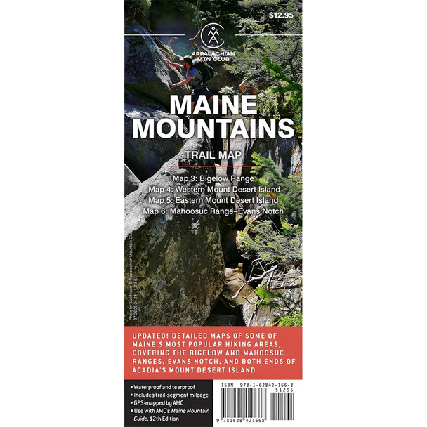 AMC Maine Maps 3-6 Bigelow Range, Western Mount Desert Island, Eastern Mount Desert Island, and Mahoosuc Range-Evans Notch Trail Map