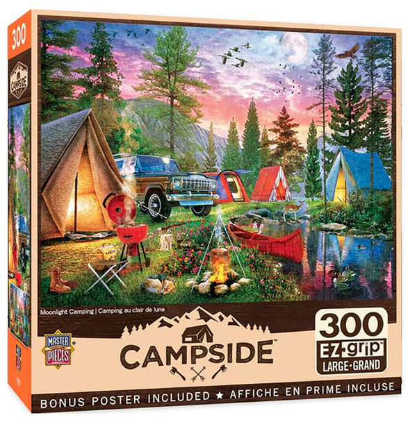 Leanin' Tree Jigsaw Puzzle - Campside / Moonlight Camping