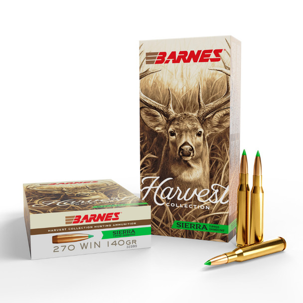 Barnes Harvest Collection Sierra Tipped GameKing 270 Winchester 140 Grain Jacketed Rifle Ammo (20)