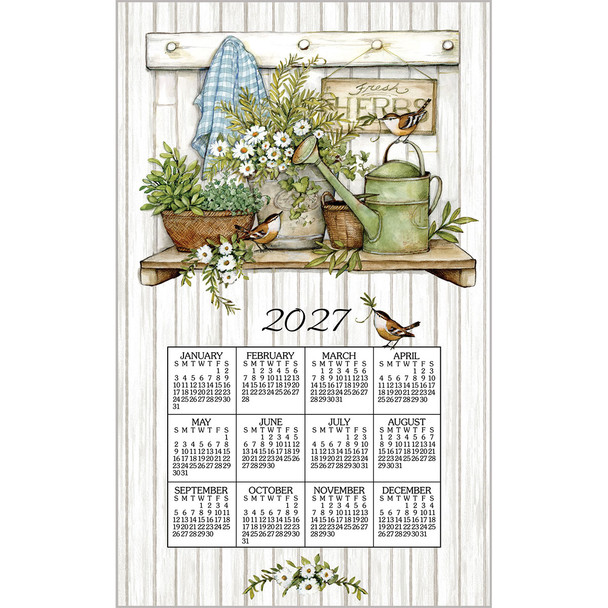 Kay Dee Designs 2027 Fresh Herbs Calendar Towel