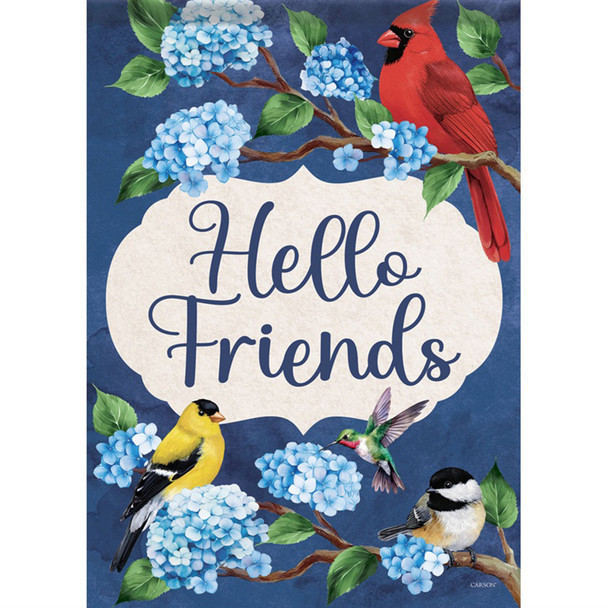 Carson Home Accents Hello Friends DuraSoft Garden Flag