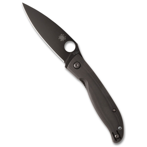 Spyderco Mantra 4 Carbon Fiber Black Oxide PlainEdge Folding Knife